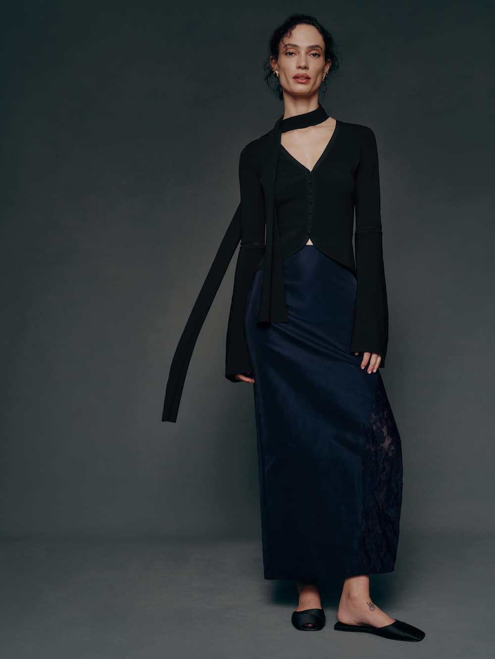 Reformation Noah Skirt - Navy