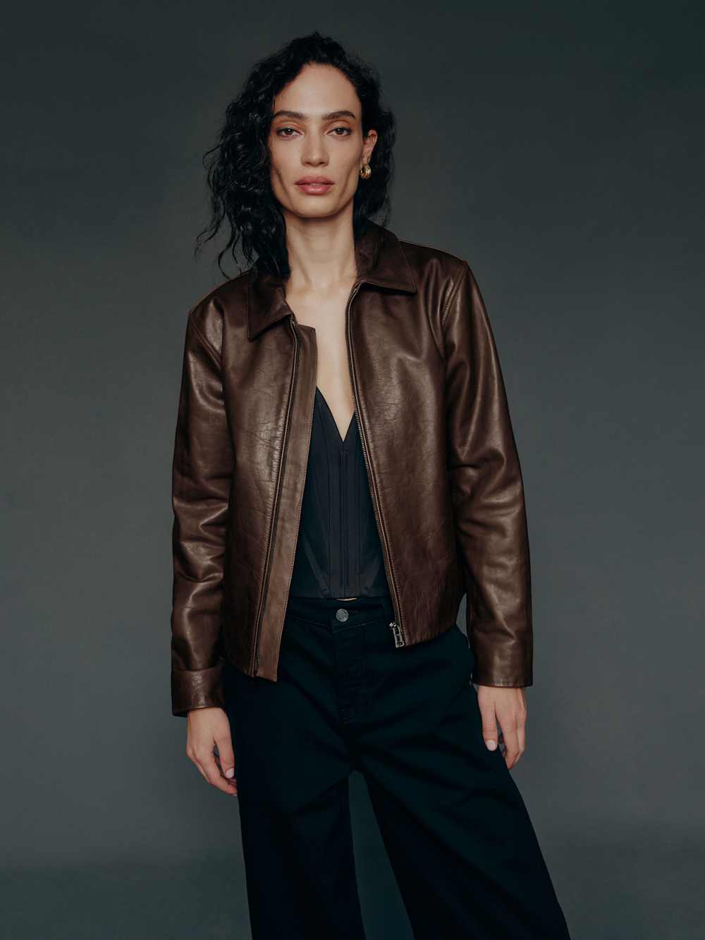 Reformation Veda Aimee Jacket - Brown