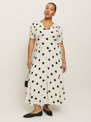 Reformation Naira Dress Es - Pluto Dot