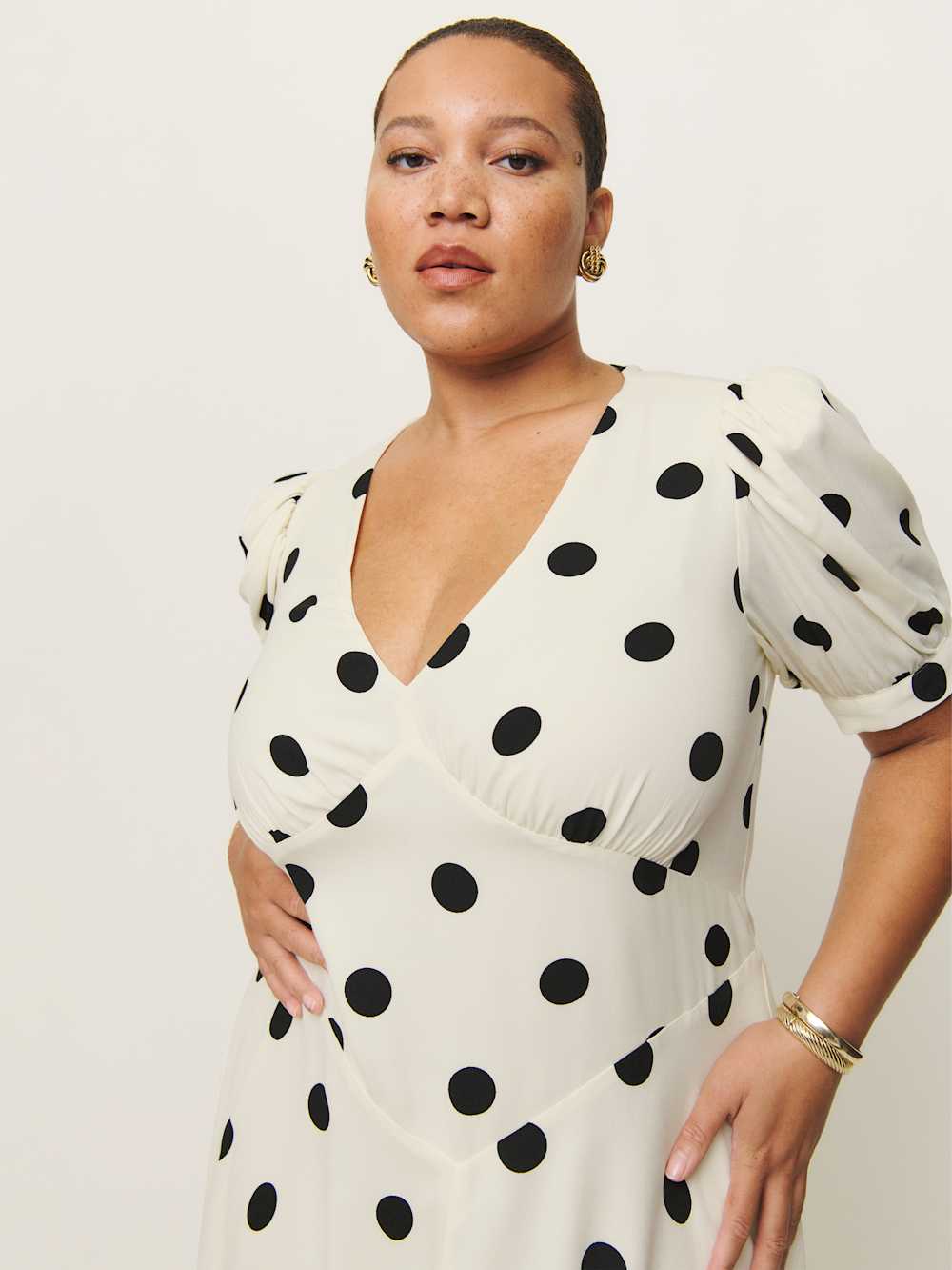Reformation Naira Dress Es - Pluto Dot