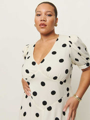 Reformation Naira Dress Es - Pluto Dot