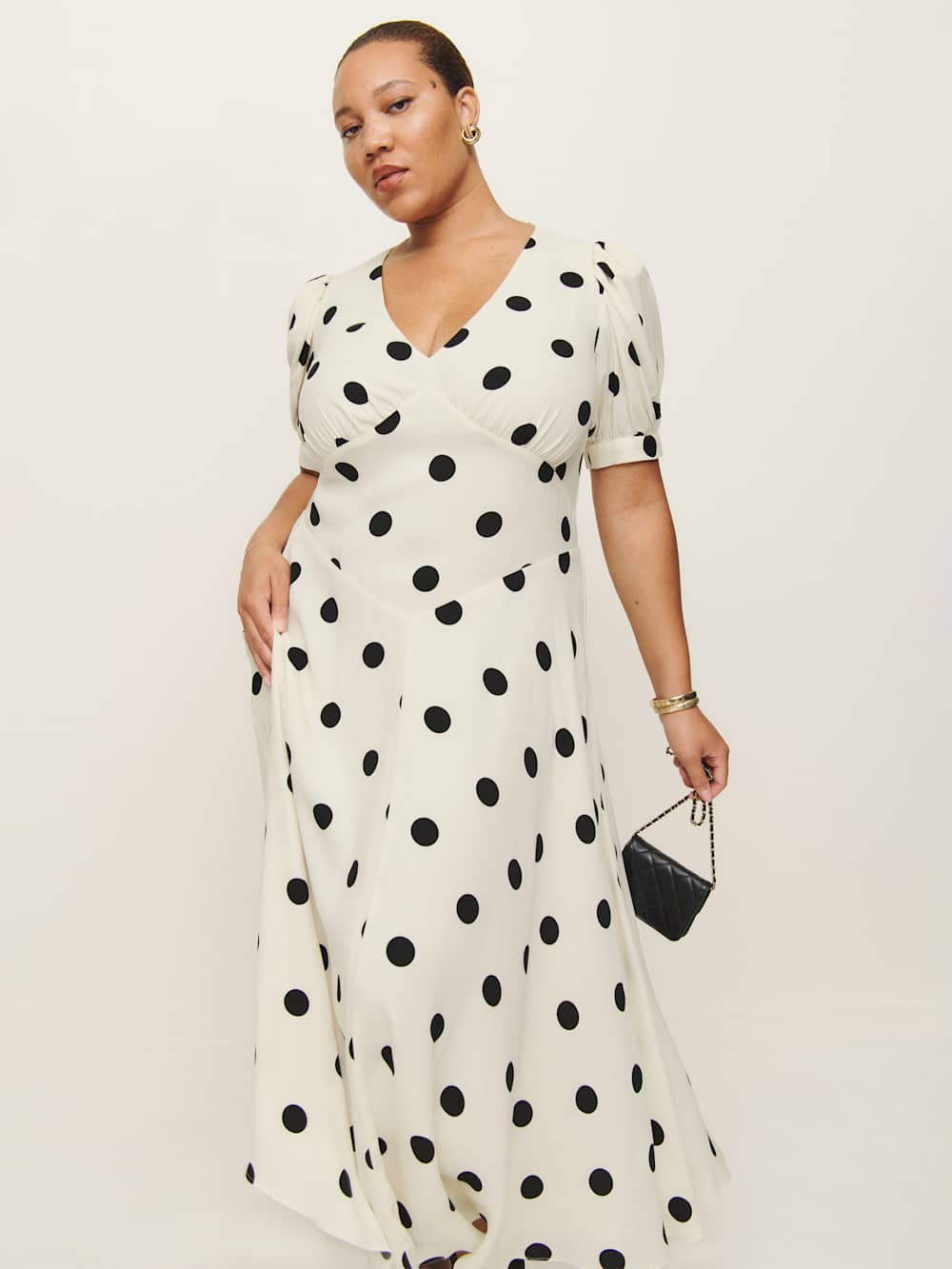Reformation Naira Dress Es - Pluto Dot