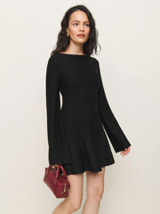 Reformation Kit Merino Sweater Dress - Black