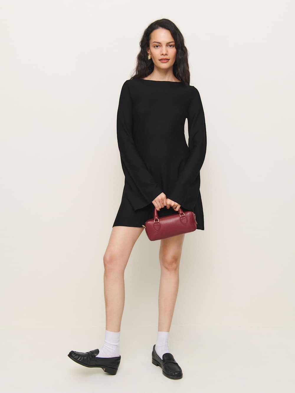 Reformation Kit Merino Sweater Dress - Black