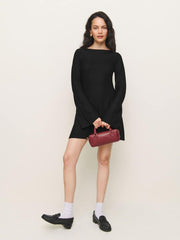Reformation Kit Merino Sweater Dress - Black