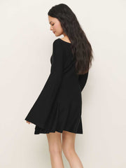 Reformation Kit Merino Sweater Dress - Black