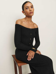 Reformation Nara Cashmere Sweater Dress - Black