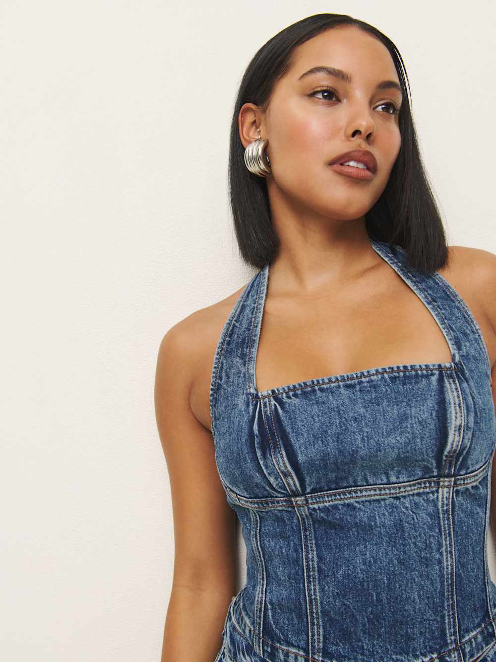 Reformation Lucinda Denim Top - Norman