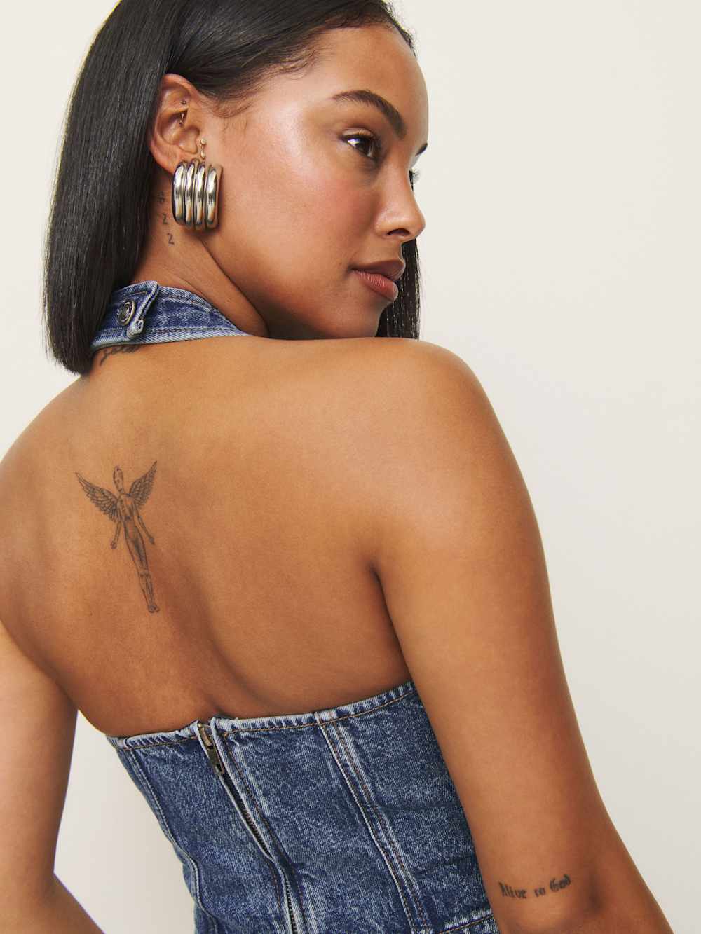 Reformation Lucinda Denim Top - Norman