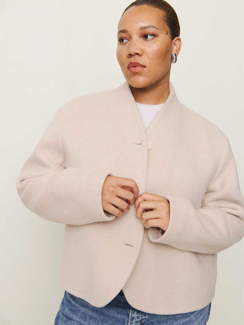 Reformation Owen Jacket Es - Cream