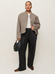 Reformation Owen Jacket Es - Stone