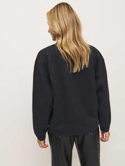 Reformation Emma Classic Crewneck Sweatshirt - Black