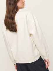 Reformation Emma Classic Crewneck Sweatshirt - Fior Di Latte