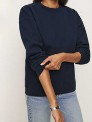 Reformation Emma Classic Crewneck Sweatshirt - Midnight