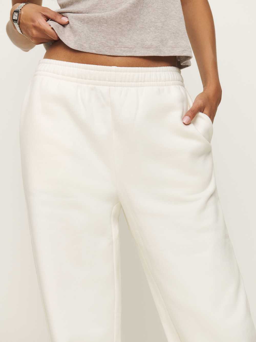 Reformation Kira Wide Leg Sweatpant - Fior Di Latte