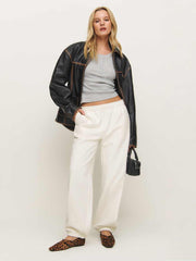 Reformation Skye Boyfriend Sweatpant - Fior Di Latte