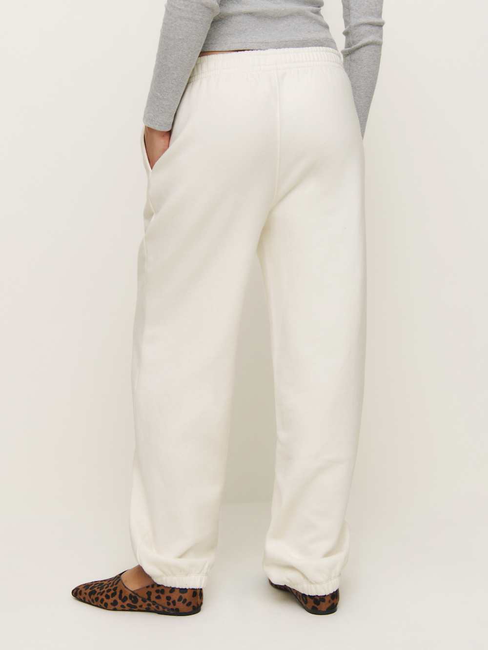 Reformation Skye Boyfriend Sweatpant - Fior Di Latte
