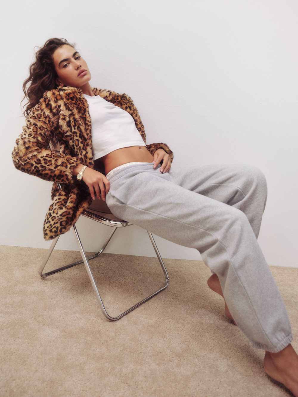 Reformation Skye Boyfriend Sweatpant - Heather Grey