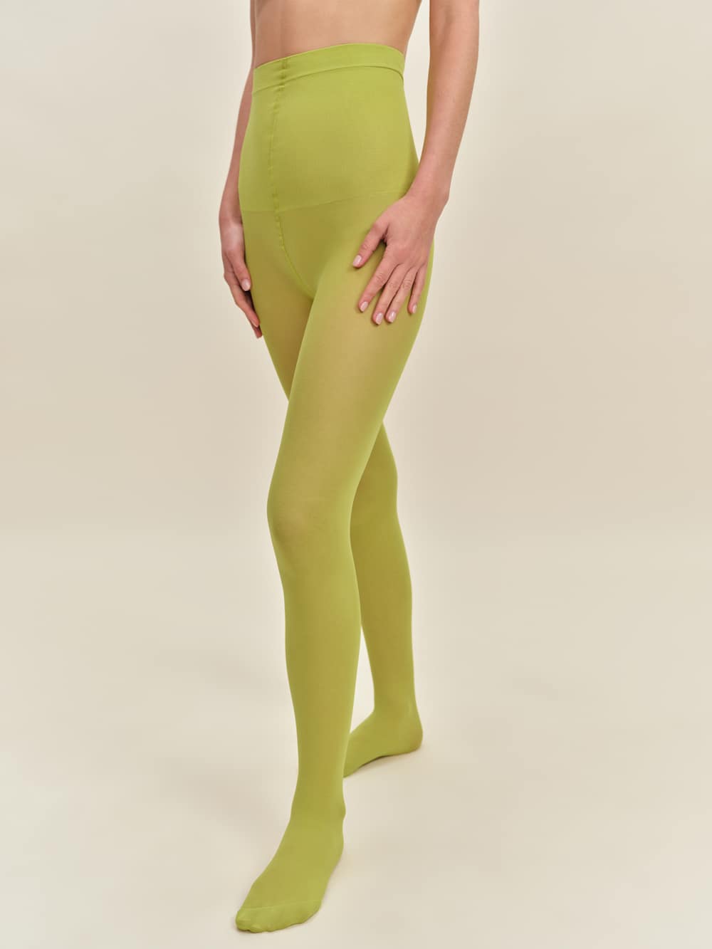 Reformation Swedish Stockings Svea Sheer Tights - Apple Green