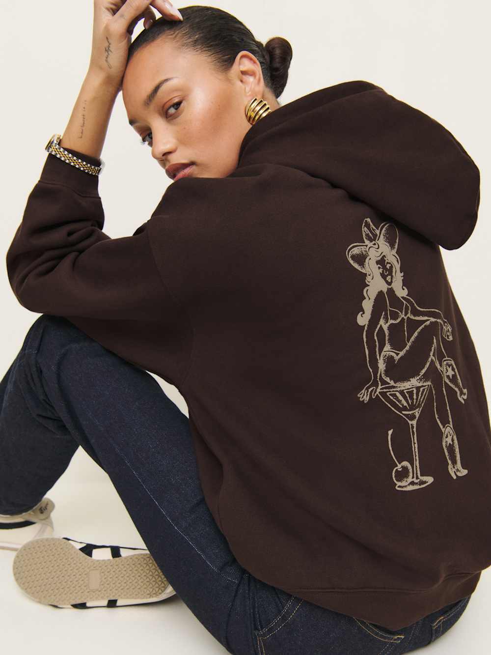 Reformation Tessa Hoodie - Playing Cards