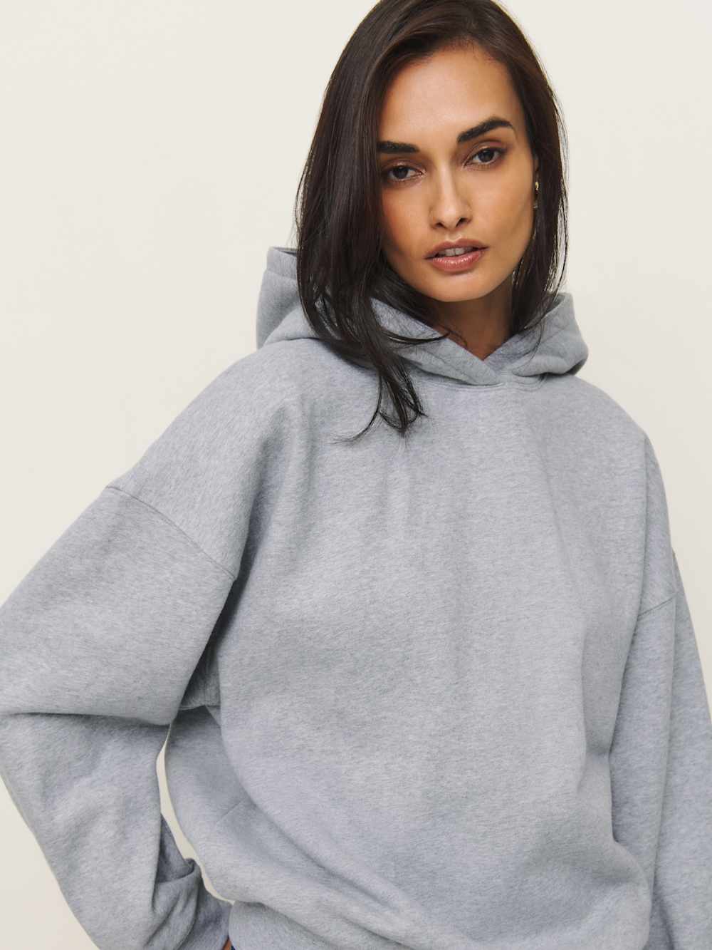 Reformation Tessa Hoodie - Heather Grey