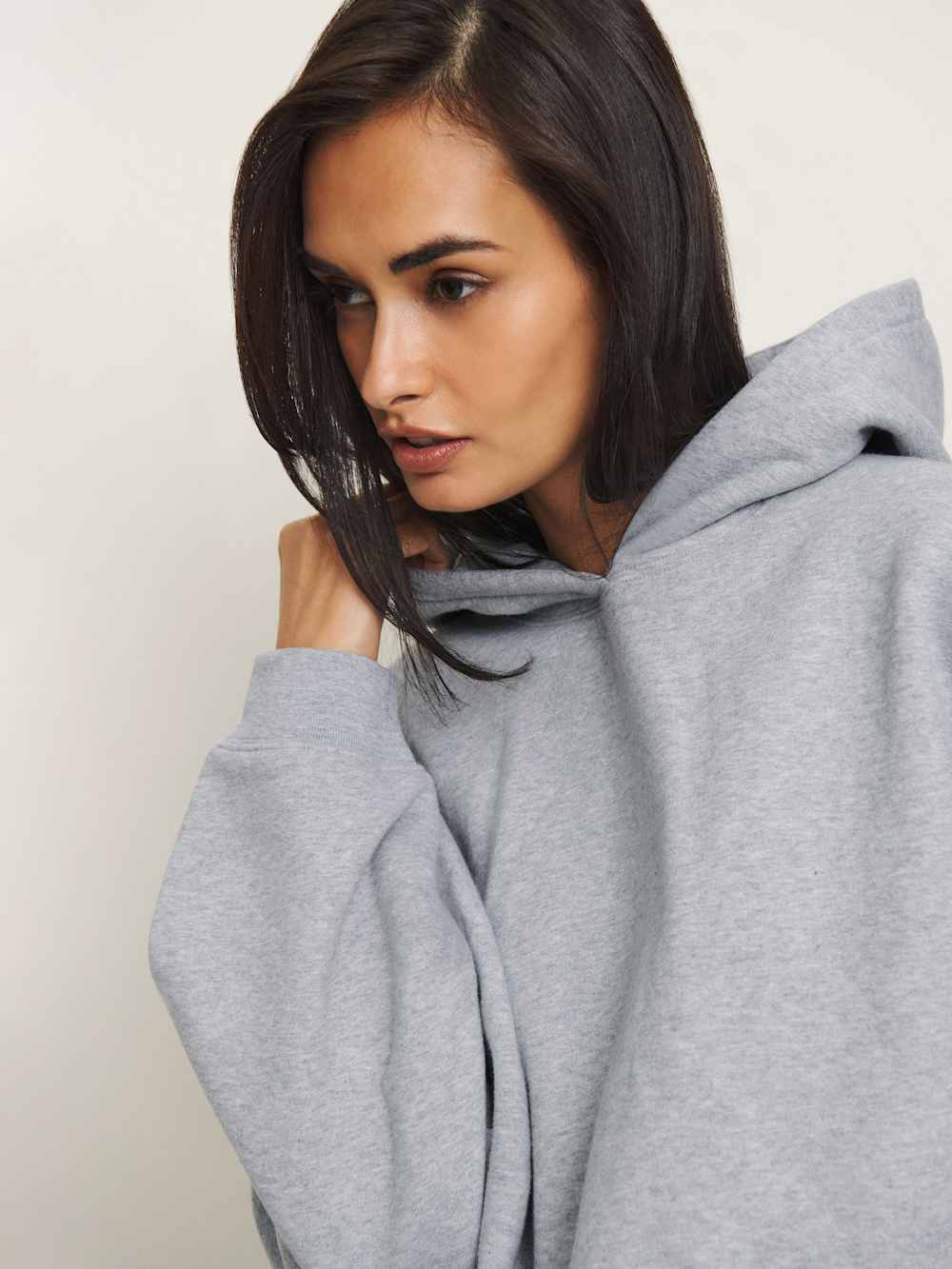 Reformation Tessa Hoodie - Heather Grey