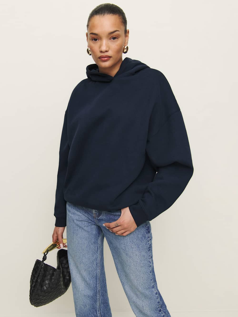 Reformation Tessa Hoodie - Midnight