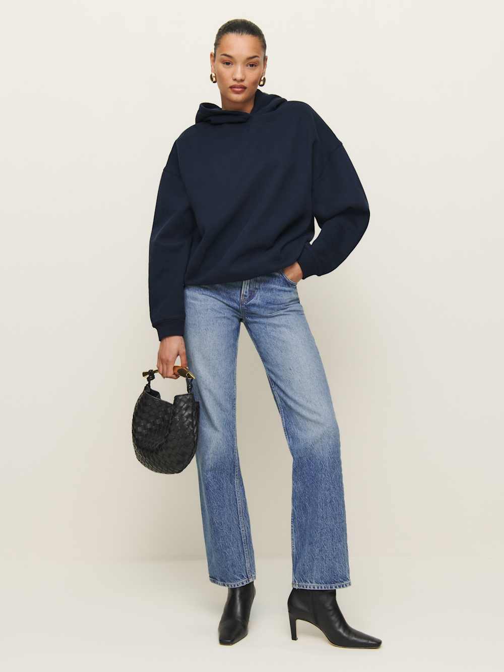 Reformation Tessa Hoodie - Midnight