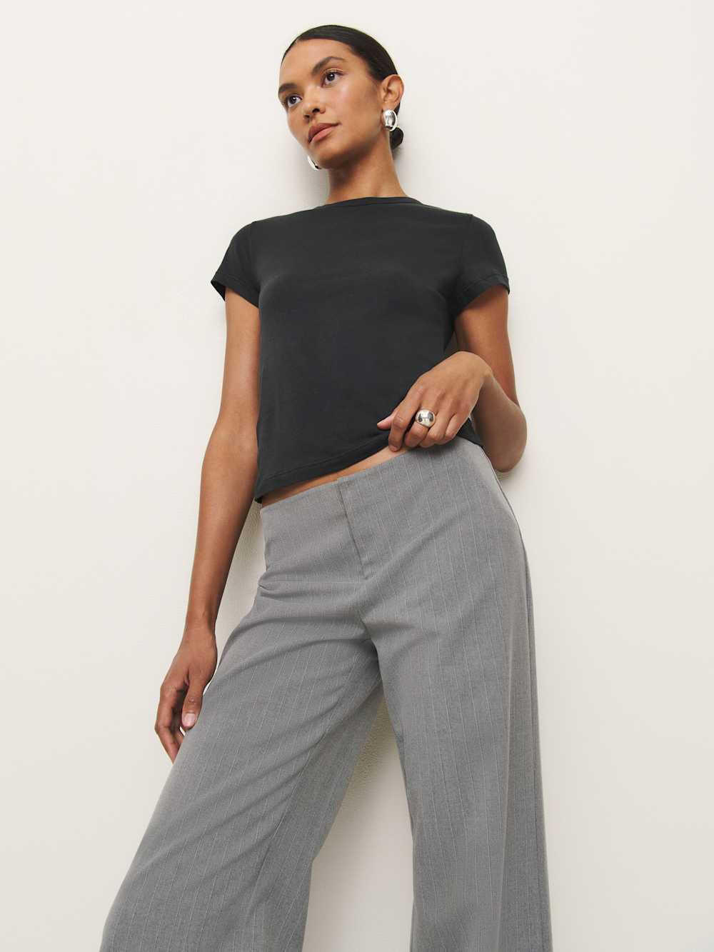 Reformation Max Slim Tee - Black