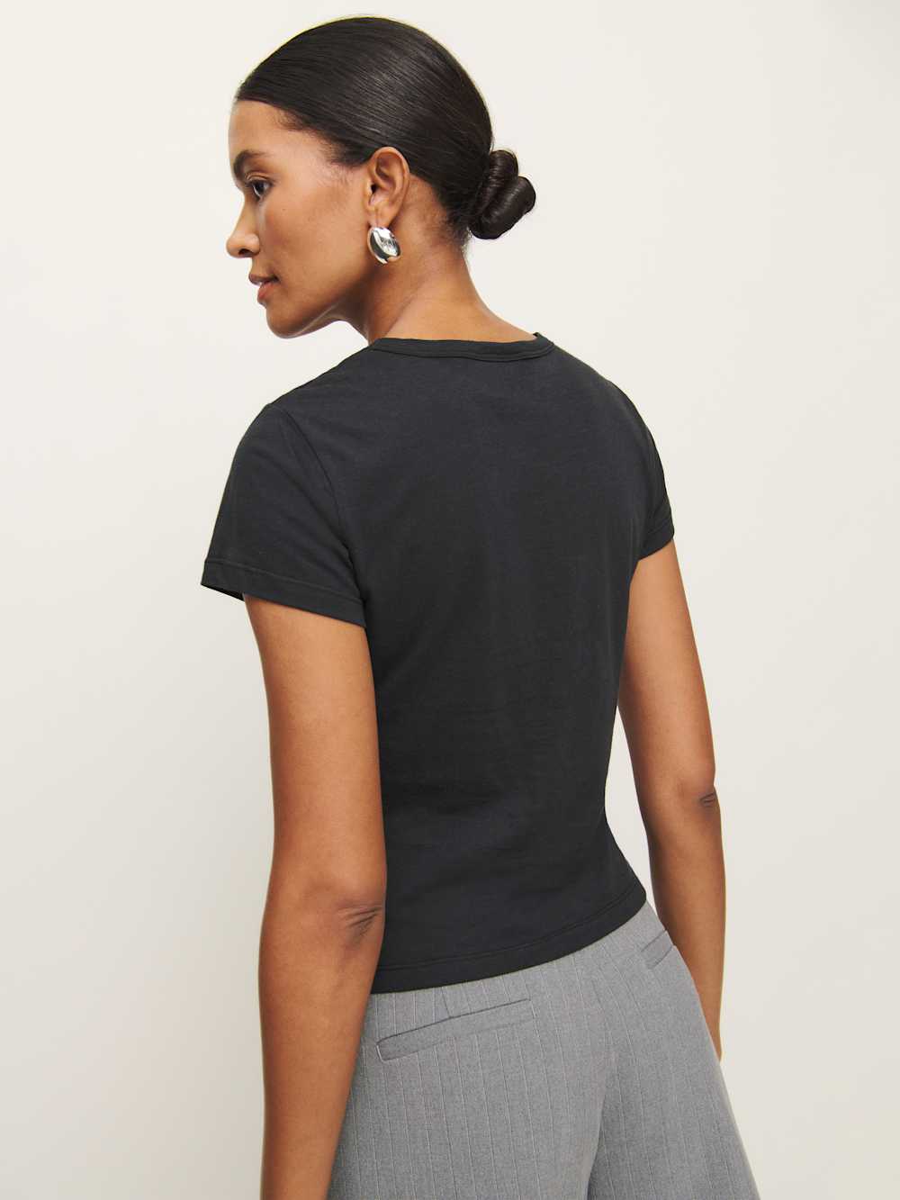 Reformation Max Slim Tee - Black