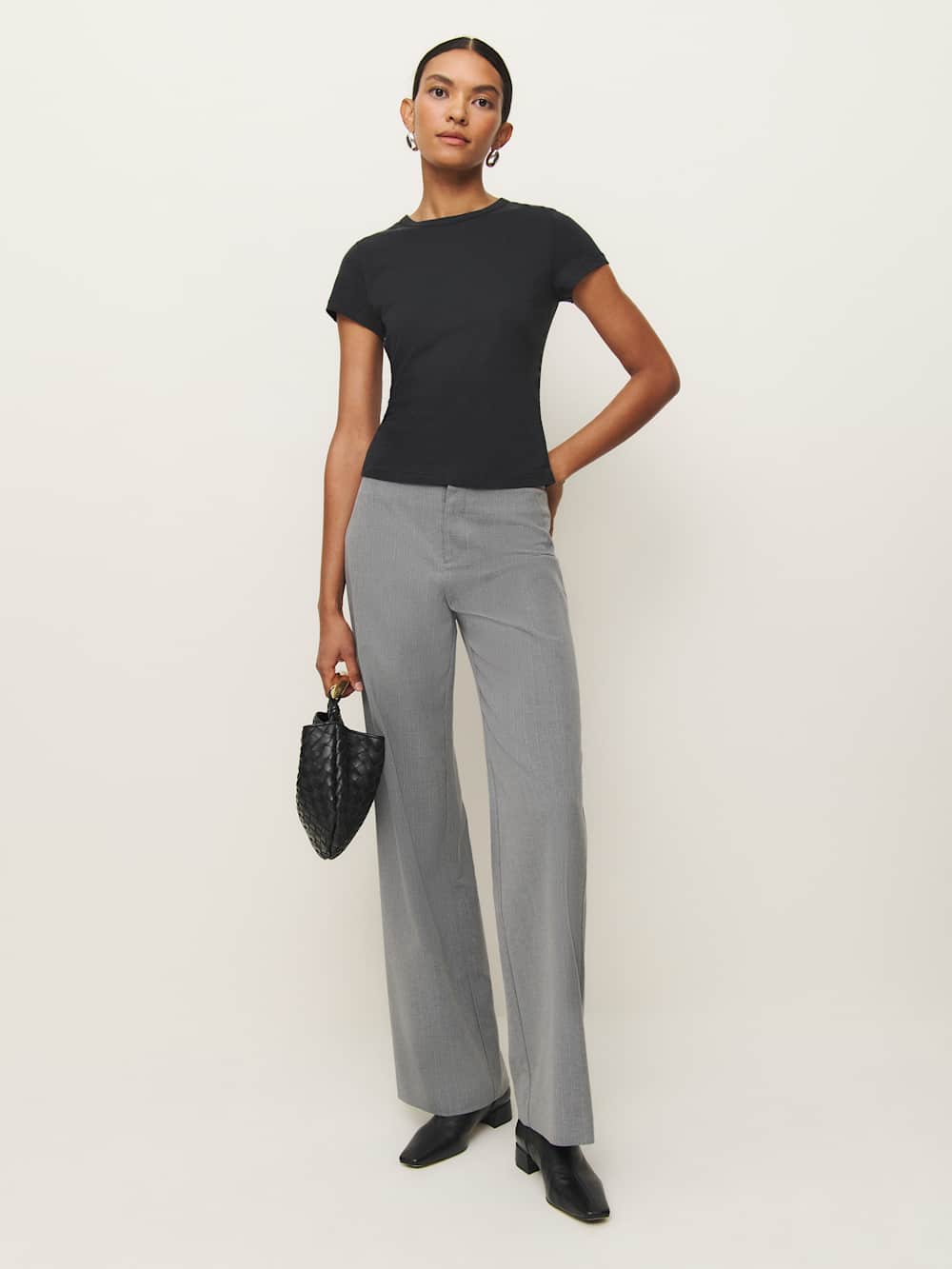 Reformation Max Slim Tee - Black