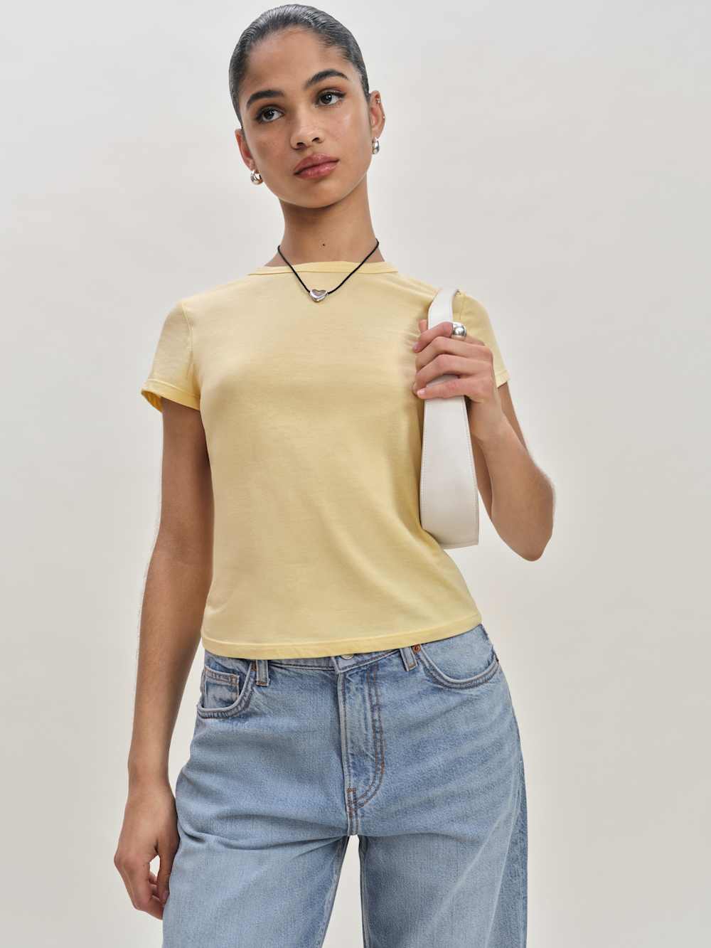 Reformation Max Slim Tee - Blonde