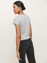 Reformation Max Slim Tee - Heather Grey