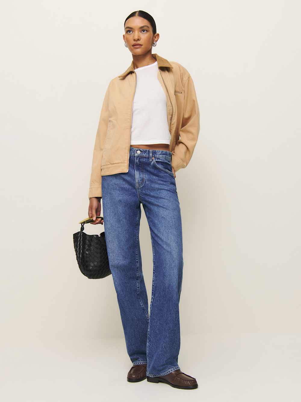 Reformation Max Slim Tee - White