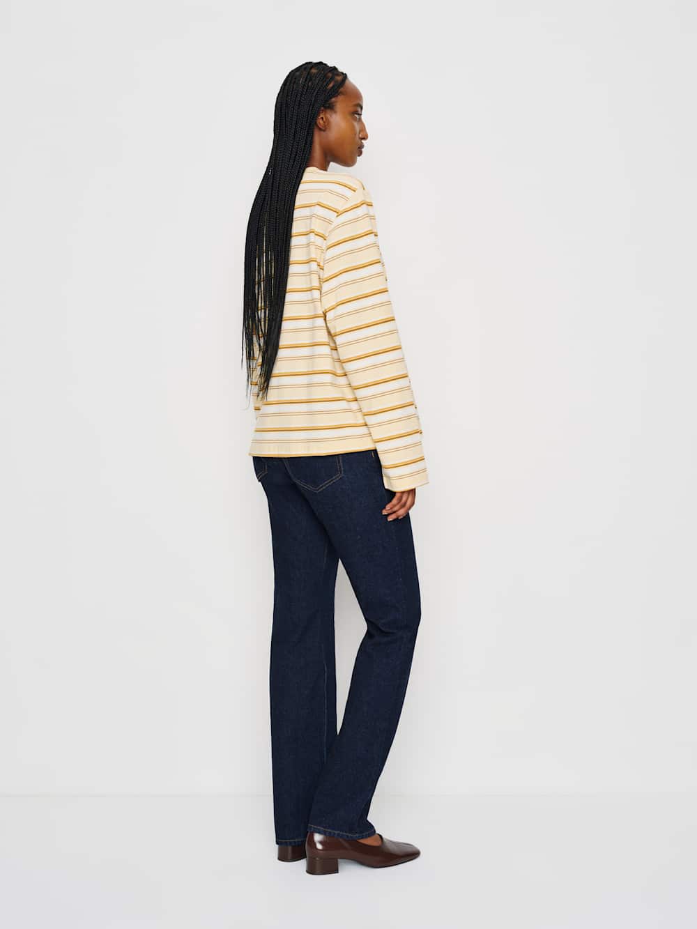 Reformation Asher Oversized Long Sleeve Tee - Pismo Stripe