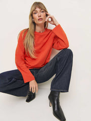 Reformation Asher Oversized Long Sleeve Tee - Paprika