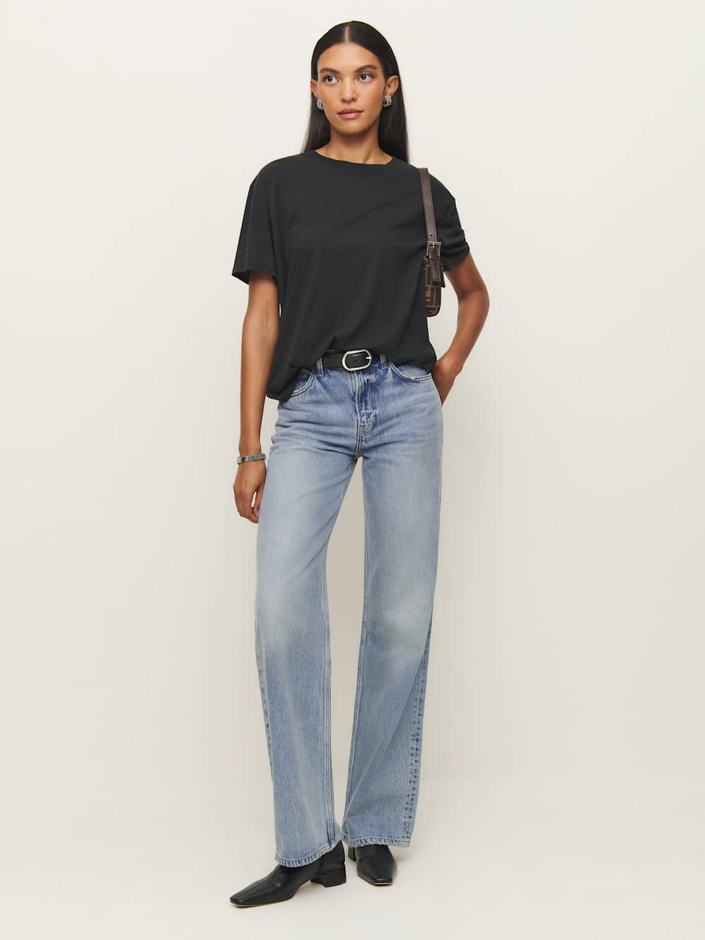 Reformation Liam Oversized Tee - Black