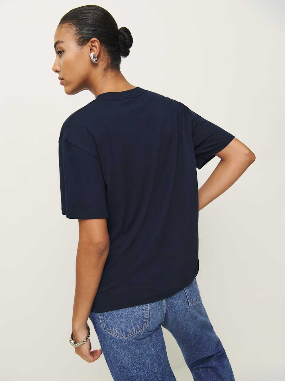 Reformation Liam Oversized Tee - Midnight