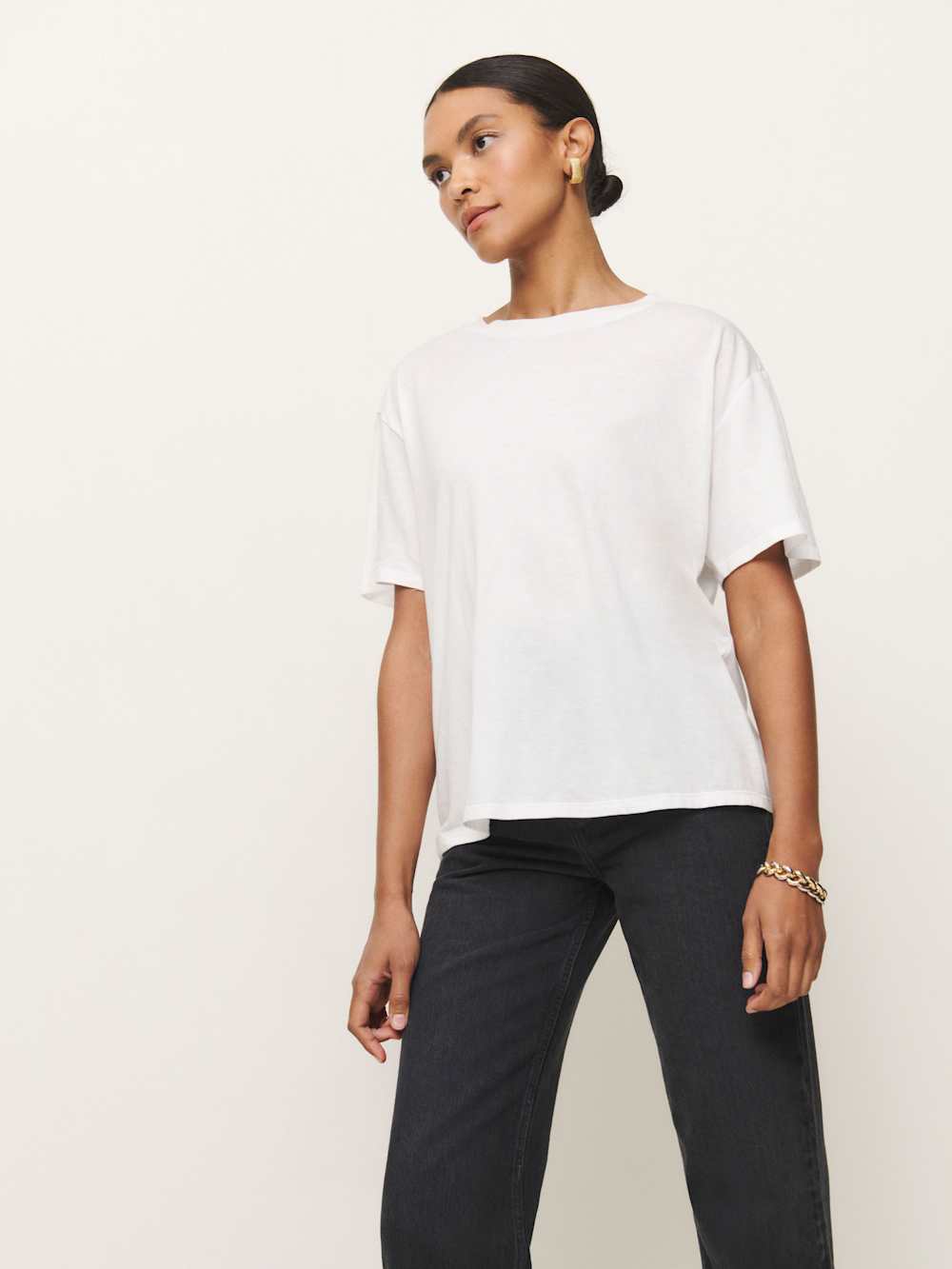 Reformation Liam Oversized Tee - White