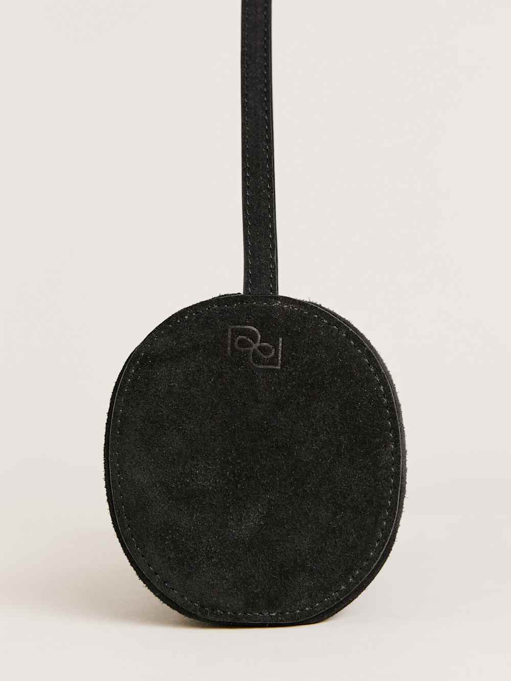Reformation Simona Cylinder Bag - Black Suede