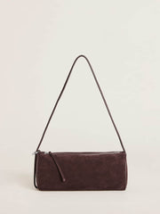 Reformation Simona Cylinder Bag - Espresso Suede