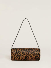 Reformation Simona Cylinder Bag - Leopard Haircalf