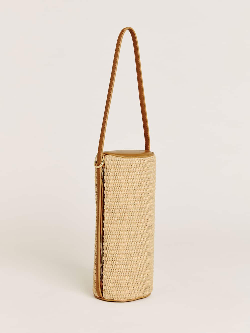 Reformation Simona Cylinder Bag - Natural Raffia