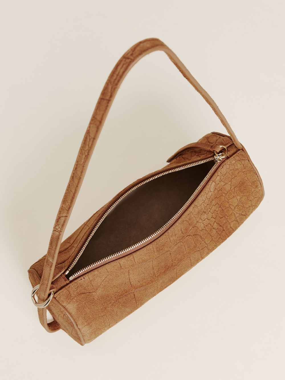Reformation Simona Cylinder Bag - Sienna Embossed Suede