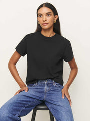 Reformation Rowan Crew Tee - Black