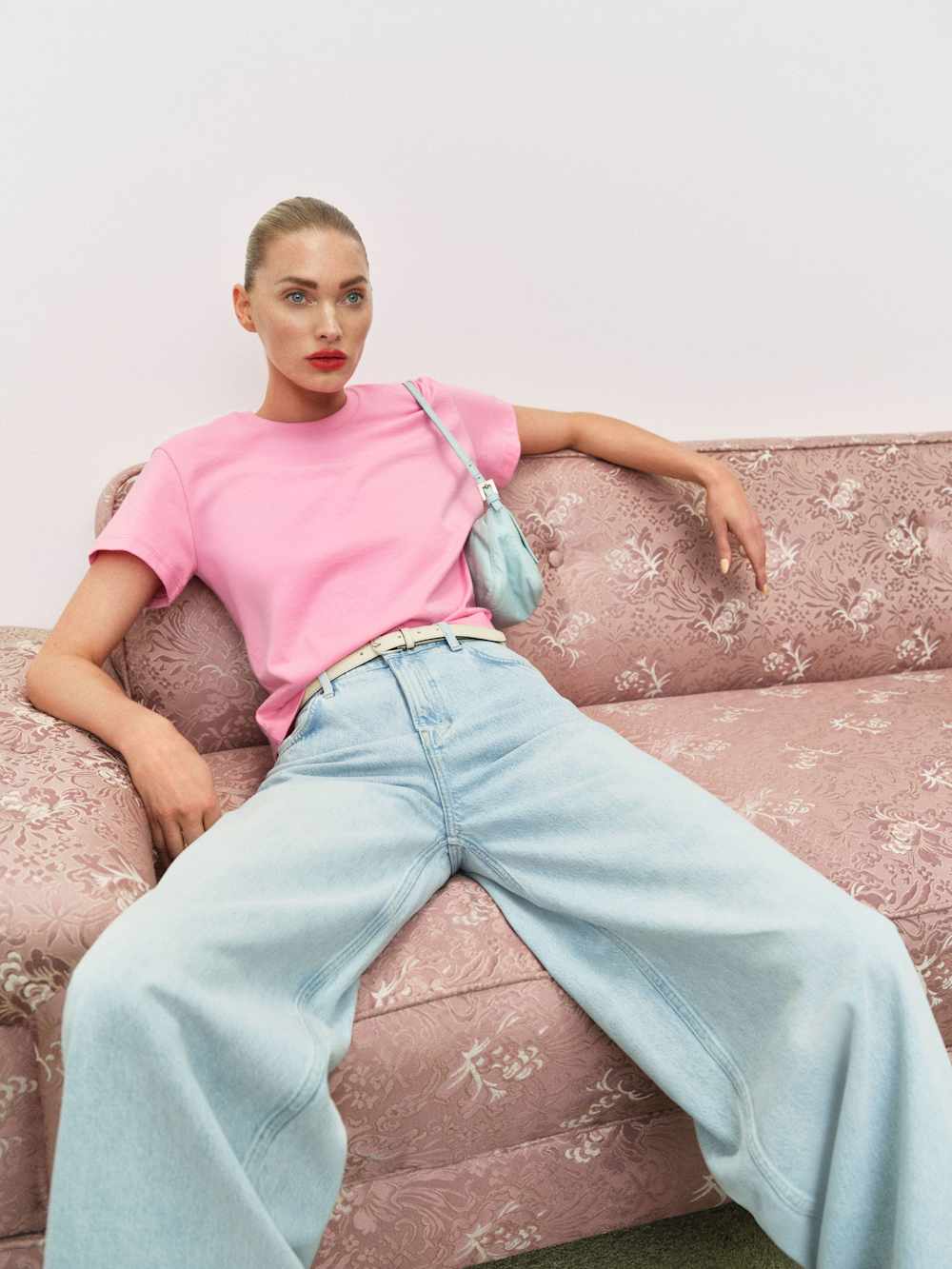 Reformation Rowan Crew Tee - Taffy