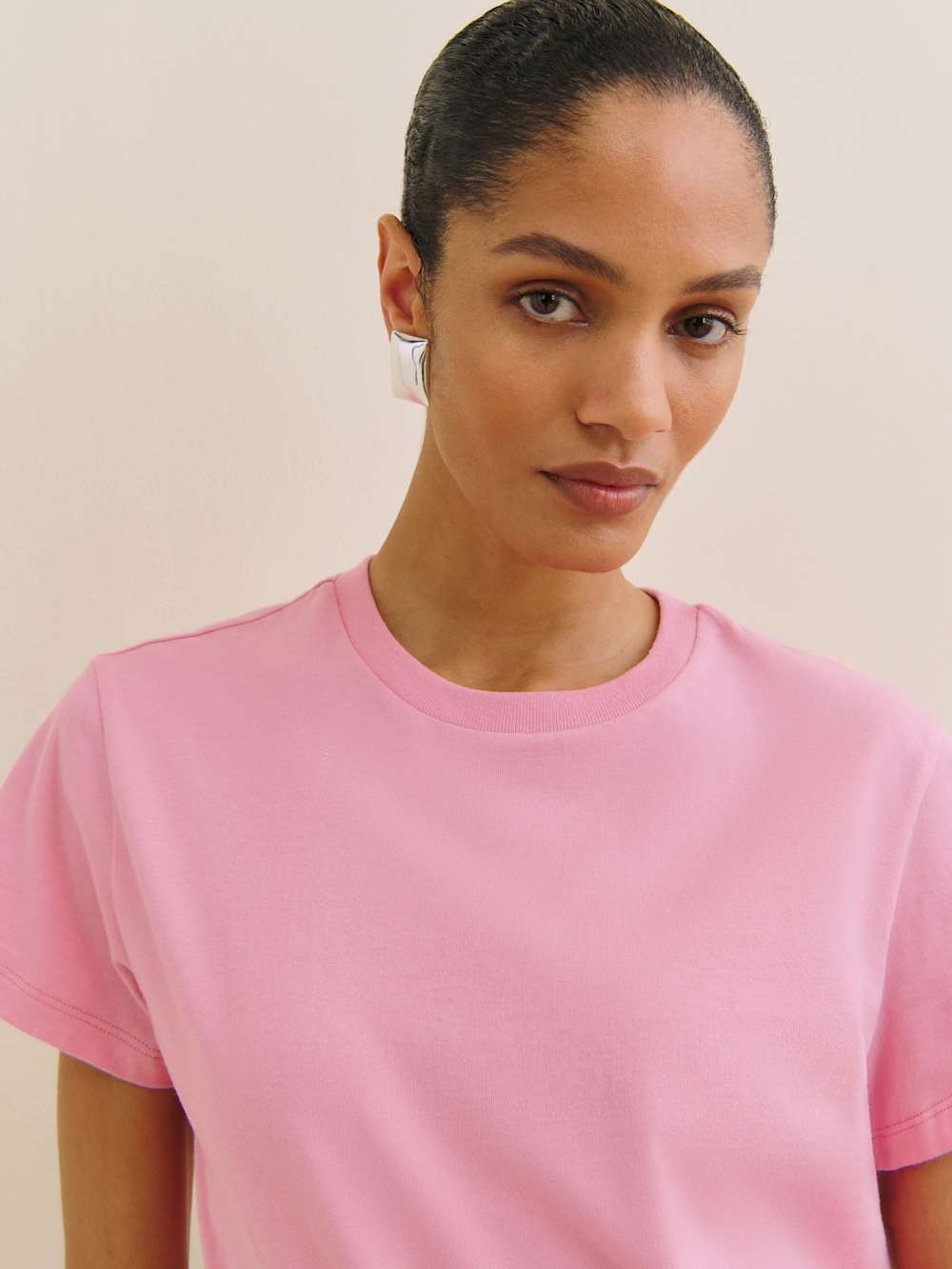 Reformation Rowan Crew Tee - Taffy