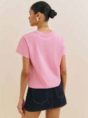 Reformation Rowan Crew Tee - Taffy
