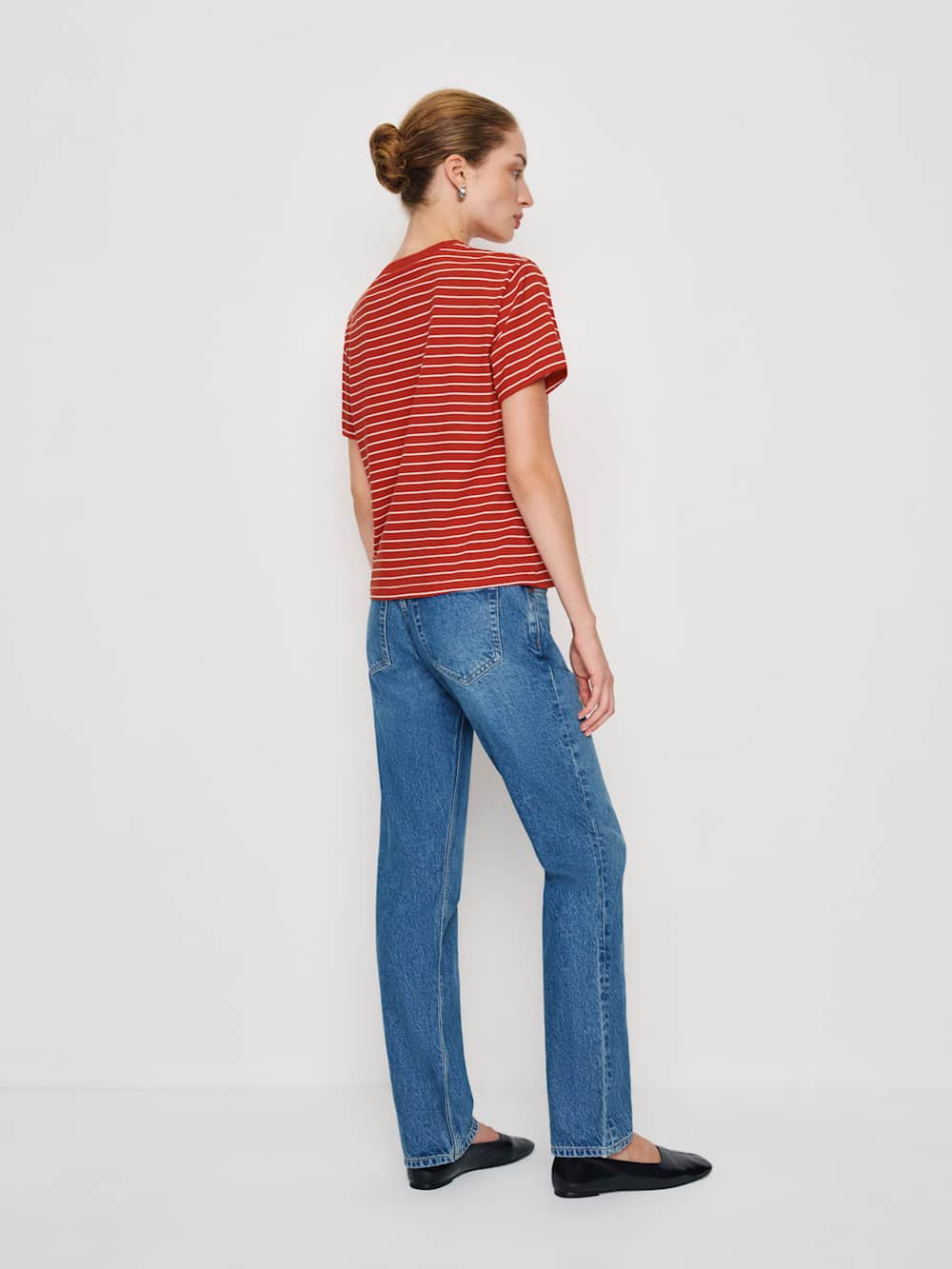 Reformation Rowan Crew Tee - Ventura Stripe