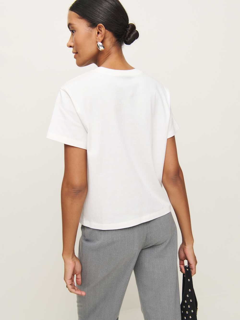 Reformation Rowan Crew Tee - White